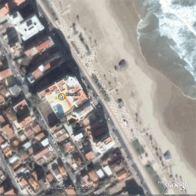 Plano de situaci&oacute;n (Gand&iacute;a). Mapa de la Playa